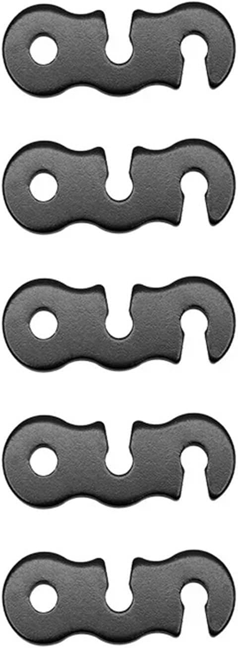 Paracord Accessories,Rope Tensioner 60Pcs S-Type Tensioner Fastening Adjustable Tent Rope Clip Outdoor Camping Fixing Accessories(Black)