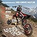 QRONGE X1 Spark Electric Dirt Bike, Electric-Bike with 60V 28.8Ah Battery, 4500 Peak Motor, 50MPH, Electric Motorcycle for Mountain Off-Road Adults Teens