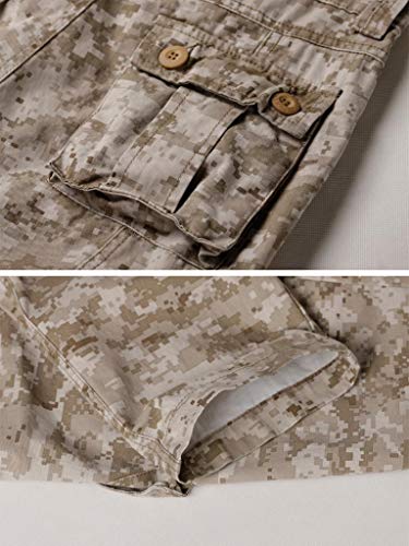 Trgpsg Men's Wild Cargo Pants, Camo Pants Cotton Casual Work Hiking Pants With 8 Pockets(No Belt) 5337 Desert Camo 36 #TOP4