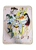 Great Eastern Entertainment Sailor Moon Stars - Sailors Group Pink Argyle Throw Blanket