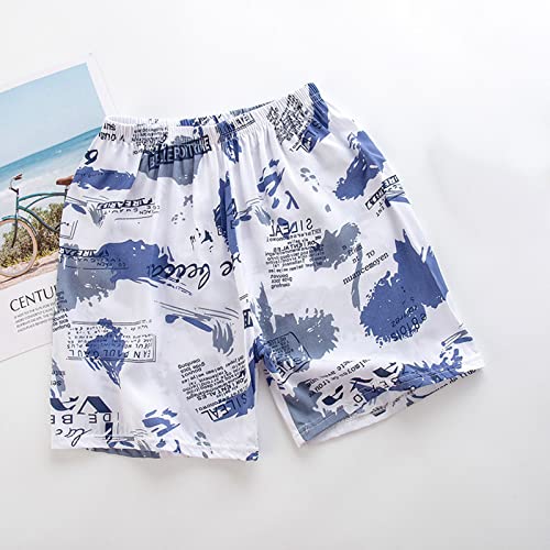 Toddler Boys Swim Trunks Quick Dry Shorts Boys Elastic Waist Plaid Bathing Suit Kids Cool Print (White-a, 3-4 Years)2