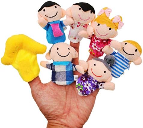 JZK 24 Finger Puppets Set animals family members cute Cloth Plush teaching dolls toddlers party bag fillers Kawaii Plush Finger stuffed toys for kids