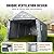 VEVOR 10x 15 FT Heavy Duty Garage Portable Shed Outdoor Storage Shelter, Steel Metal Peak Roof All Season Portable Carport Outdoor Storage Tent with Roll-up Zipper Door and Ventilated Windows