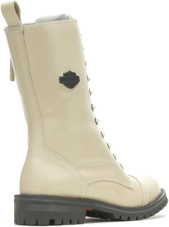 Harley-Davidson Women's Walsen Black or Light Beige 8.5" Motorcycle Boots D87256