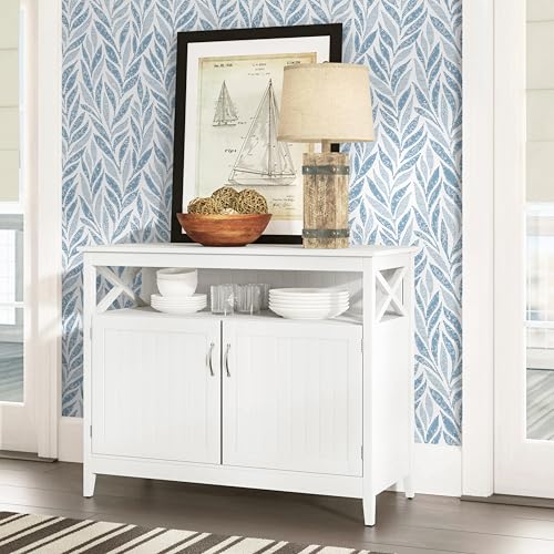 Safiyya Peel and Stick Wallpaper Boho Contact Paper Peel and Stick Modern Bathroom Wall Paper for Bedroom Blue and White Wallpaper Self Adhesive Removable Vinyl Roll 118"x17.3" by Safiyya - Used condition - Image 3