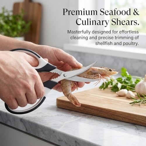 Kitchen Scissors All Purpose – 3 Pack Heavy Duty Stainless Steel Cooking Shears for Cutting Meat, Fish, Poultry, Vegetables, Food Prep, Multipurpose Sharp Kitchen Scissor Set, Dishwasher Safe, Black #2