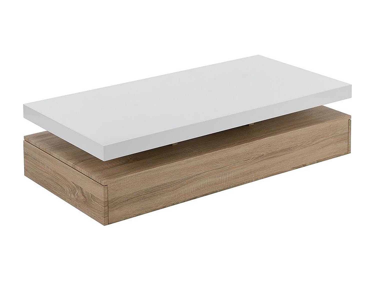 Table basse en bois recyclé et pieds métal brillant Timber - 9619