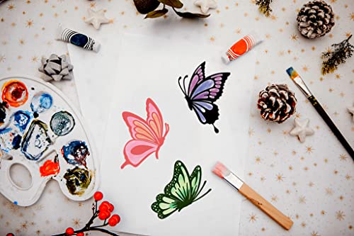 Hying Spring Butterfly Words Clear Stamps For Card Making, Butterfly Background Transparent Rubber Stamps For Bullet Journal Diy Scrapbook Decoration Handmade Crafts Notebook #TOP2