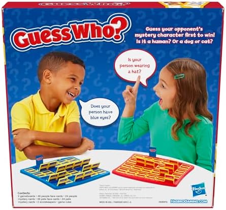 Hasbro Gaming Guess Who? Board Game, with People and Pets Cards, The Original Guessing Game for Kids, Ages 6 and Up, Easter Gifts for Boys and Girls (Amazon Exclusive) - 1