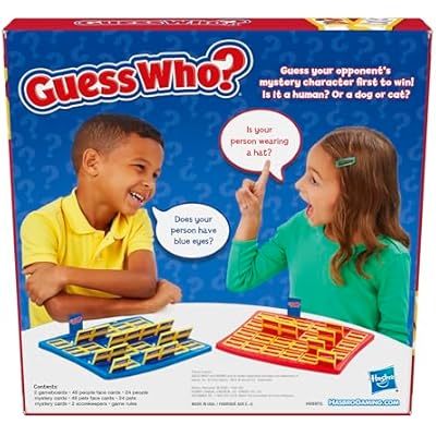 Hasbro Gaming Guess Who? Board Game, with People and Pets Cards, The Original Guessing Game for Kids, Ages 6 and Up, Easter Gifts for Boys and Girls
