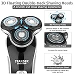 Electric Razor for Men, RUEOO 3D Rechargeable Men's Electric Shaver Beard Trimmer with 3 Gears Wet&Dry, Gift for Men