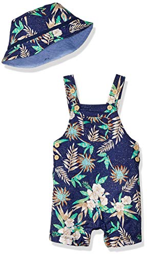 Little Me Baby Boy s Sunsuit with Hat Pants Blue 9 Months