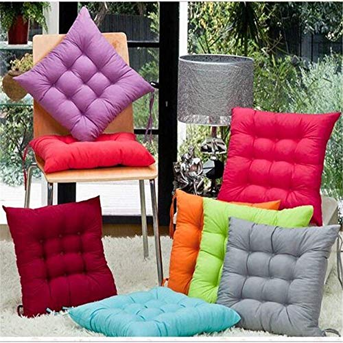 WEIZI Chair Cushions with Ties Set of 4 Garden Chair Cushions 40x40x5cm Indoor Outdoor Chair Cushions for Kitchen Chairs and Dining Chairs (Lavender), 4 Count (Pack of 1)