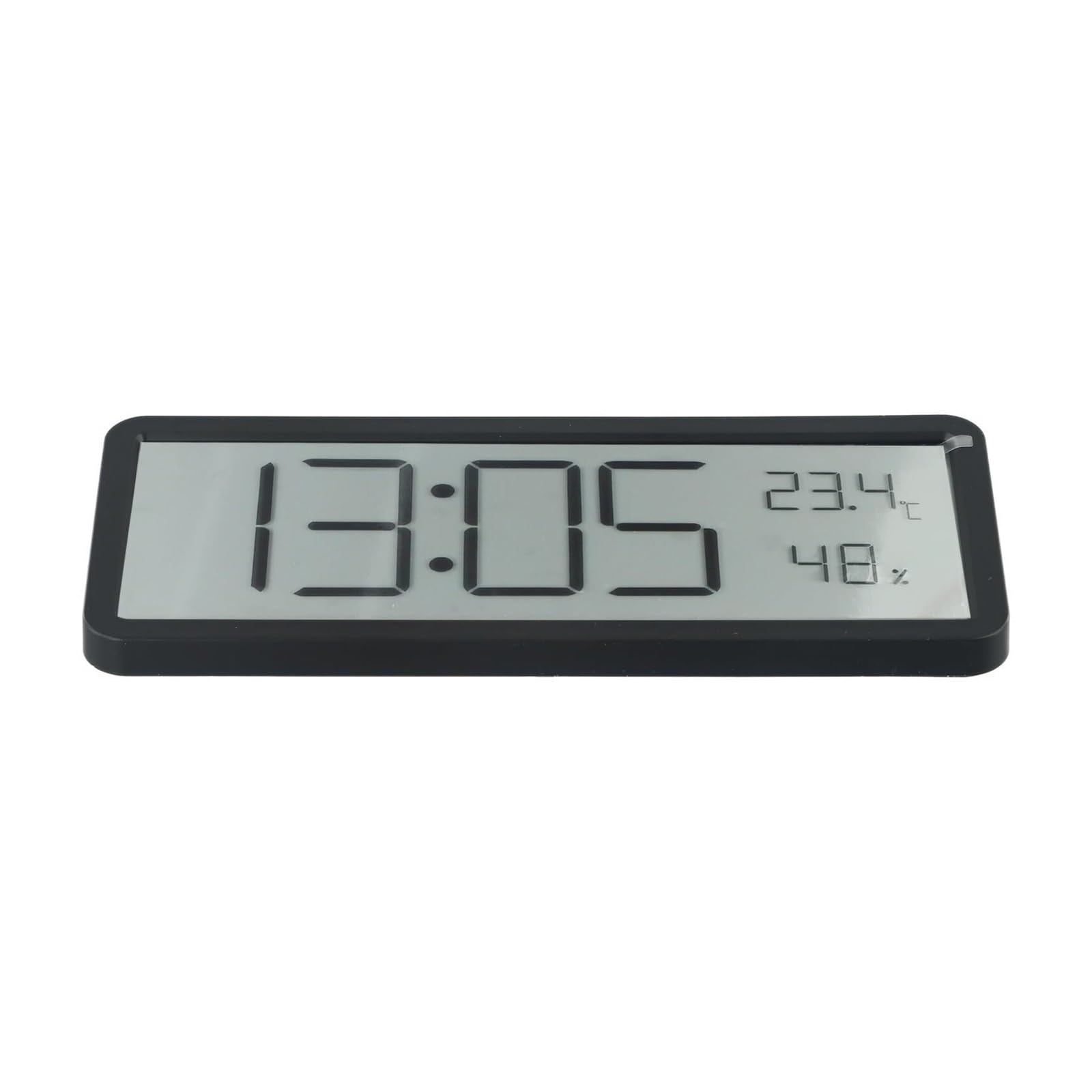 Wecker, digital, batteriebetrieben, rechteckig, elektronische Uhr für Zuhause, Wohnzimmer, Schlafzimmer, Büro (schwarz)