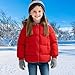 BFAFEN Girls Fashion Outfits Reversible Boys Girls Winter Coat Fleece-Lined Puffer Jacket with Fuzzy Hood Quilted Outerwear for School 1-12 Years