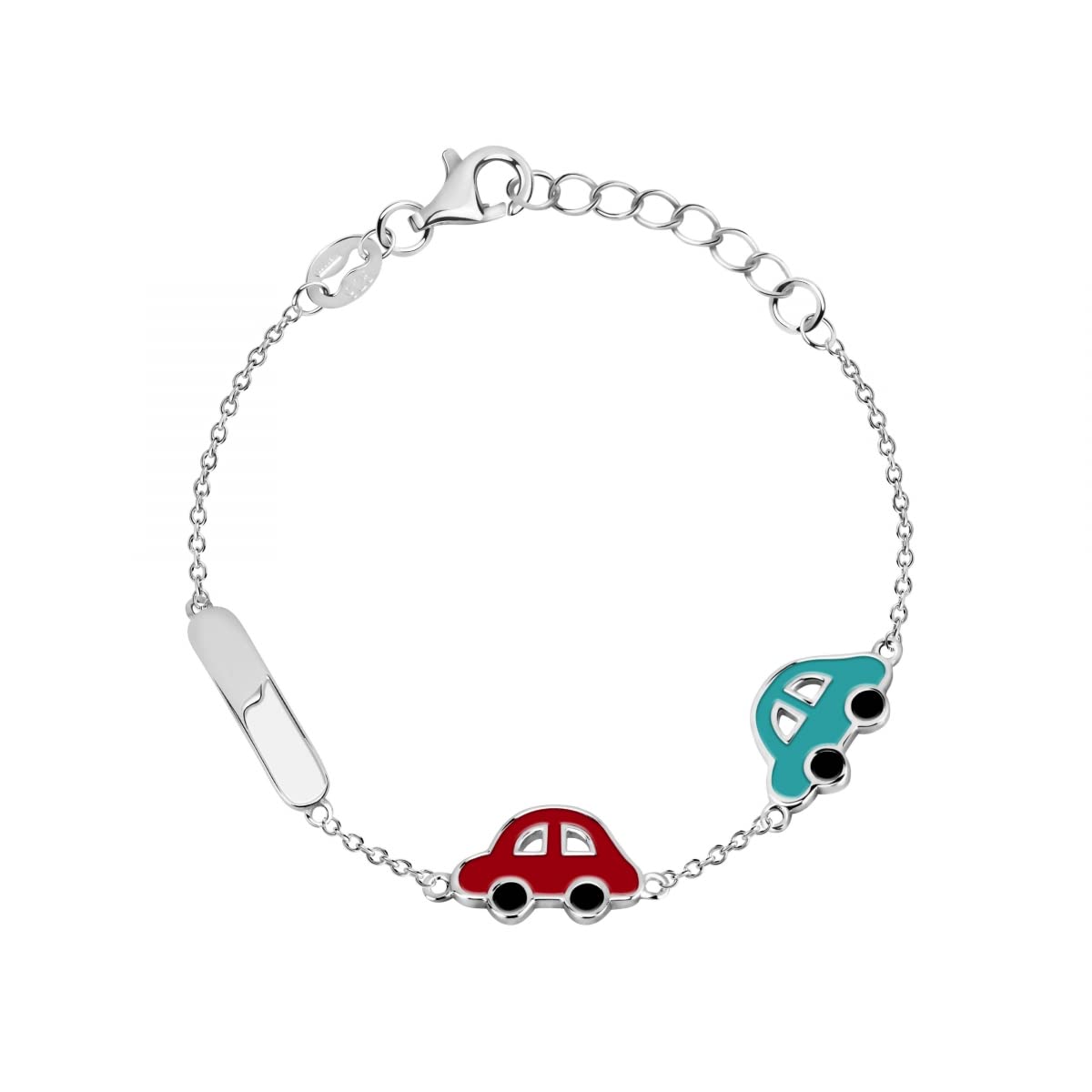 Bluespirit Bracciale da bimba, Collezione B-BABY, in argento 925 rodiato, smalto,Idee regalo - P.25D305001200