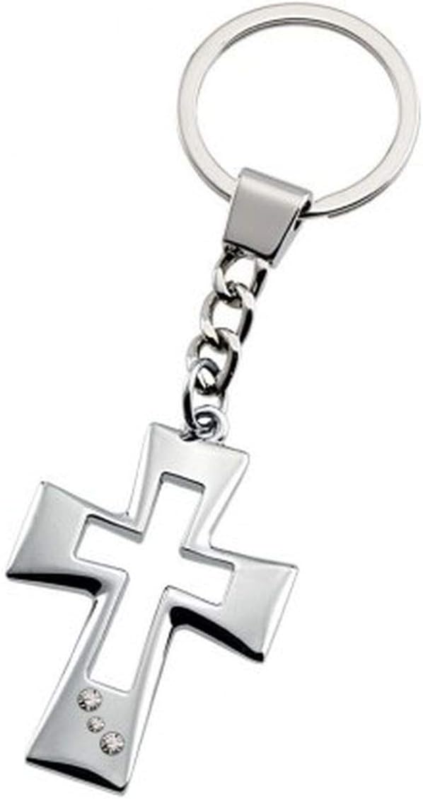 Ten KEY CHAIN PERFORATED CROSS cod.EL5598 cm 11x3,5x0,5h by Varotto & Co, Steel