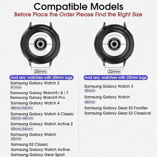 Correa compatible Galaxy Watch PU cuero 20mm miniatura 5