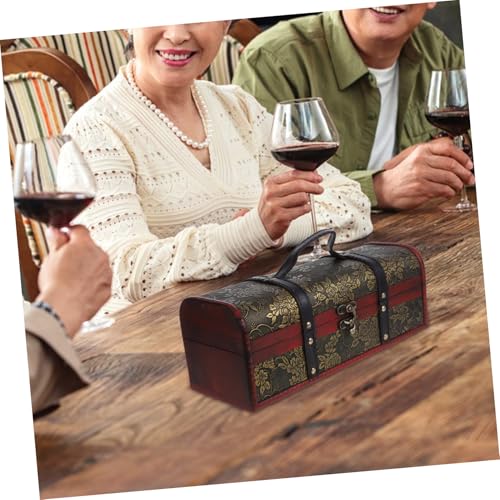 Caja de madera para vino con diseño retro y estructura sólida para protección en casa 5
