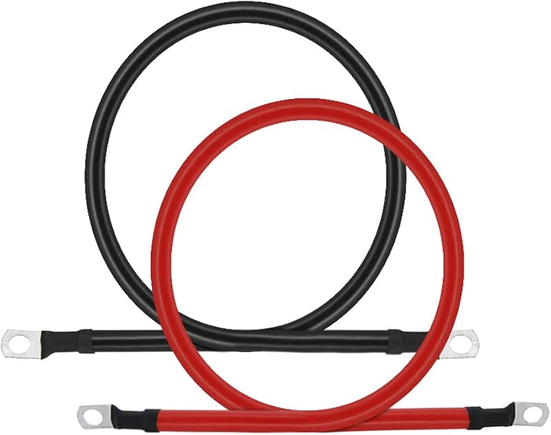 Cabo de bateria 2 AWG A ABIGAIL 0,91 m com terminais de 3/8" – Par