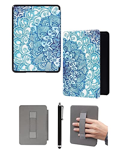 Custodia da 6 Slim Painted per Kindle 11th Generation-2022 Modello C2V2L3 . Protettiva Impermeabile con Funzione da Auto-Veglia A Sonno con Design del Cinturino Manuale