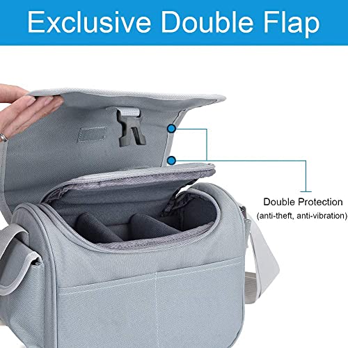 Caden Camera Bag Case Shoulder Crossbody Bag Compatible For Nikon, Canon, Sony, Dslr Slr Mirrorless Cameras And Lenses (1.0 Grey, Small) #TOP5