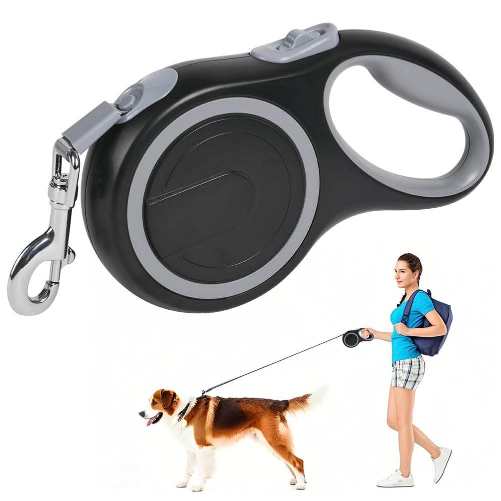 Aomig Retractable Dog Lead Tangle-Free Retractable Dog Leash, 5m/20kg Heavy-Duty Extendable Dog Leads