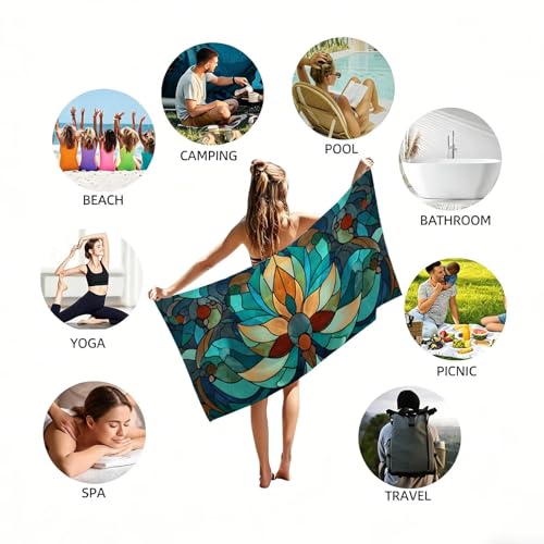 Serviette piscine microfibre compacte et légère pour éviter le sable