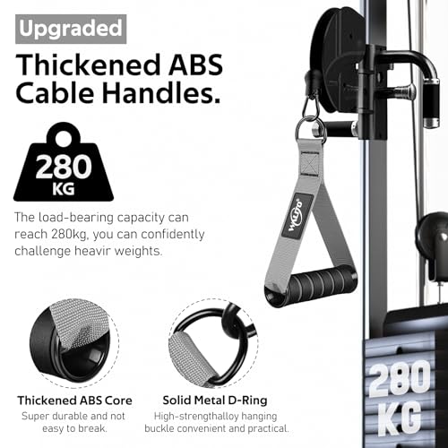 Image of Exercise Handles, Cable Machine Handles for Gym Cable Attachments Training | 2 Pack Heavy Duty Handle with Non Slip Grip for Cable Machines, Pull Down Workouts, Resistance Bands and Home Gym Equipment