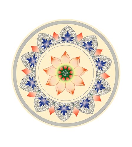 nuveti Large Meditation Mat Non Slip Round Yoga Mat Natural Rubber with Sueded Surface Exercise Mat Perfect for Meditating, Stretching, Yoga(140CM X 3.5MM Thick)