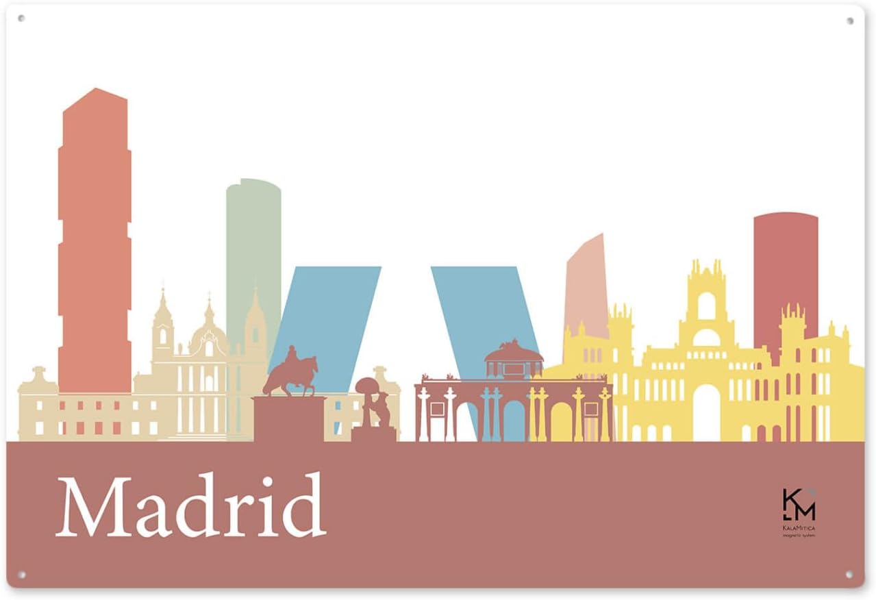 Magnetic Printed Skyline Table 56x38 cm by KalaMitica