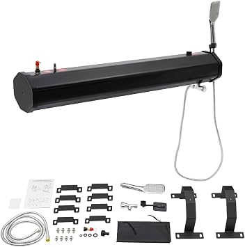 8 Gallon Self-Pressurized Water Tank for Camping Showers, Portable Solar Heated Road Shower for Trucks, SUVs, and Off-Road Vehicles, Ideal for Overlanding and Outdoor Activities