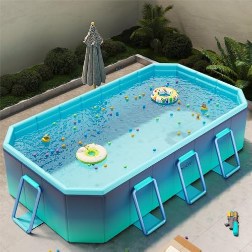 DoubleTT 2024 非膨張式プール プール ビニール 水遊び 空気入れ不要...