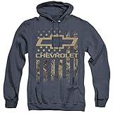 Chevrolet Unisex Adult Pull-over Heather Hoodie, X-Large Navy