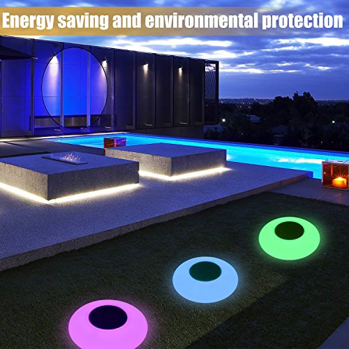 Yumeitech Solar Floating Swimming Pool Light With Remote Control Outdoor Color Changing Waterproof Led Lights Globe Lamps For Garden Pool Patio Party Decoration（Flying Saucer） #TOP4