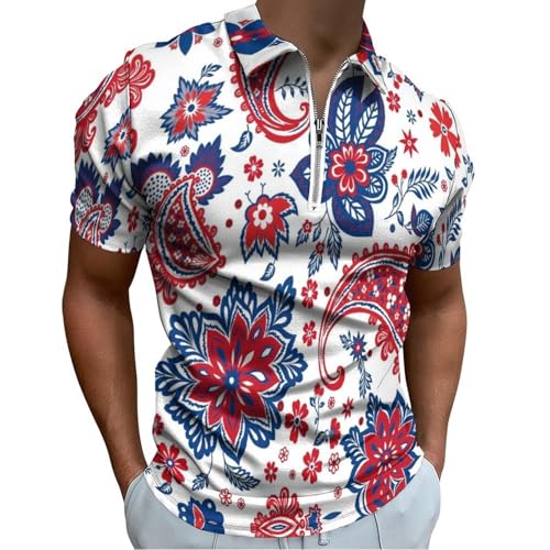Polo manche courtes homme blanc avec col zippé golf et pull léger en maille mélangée
