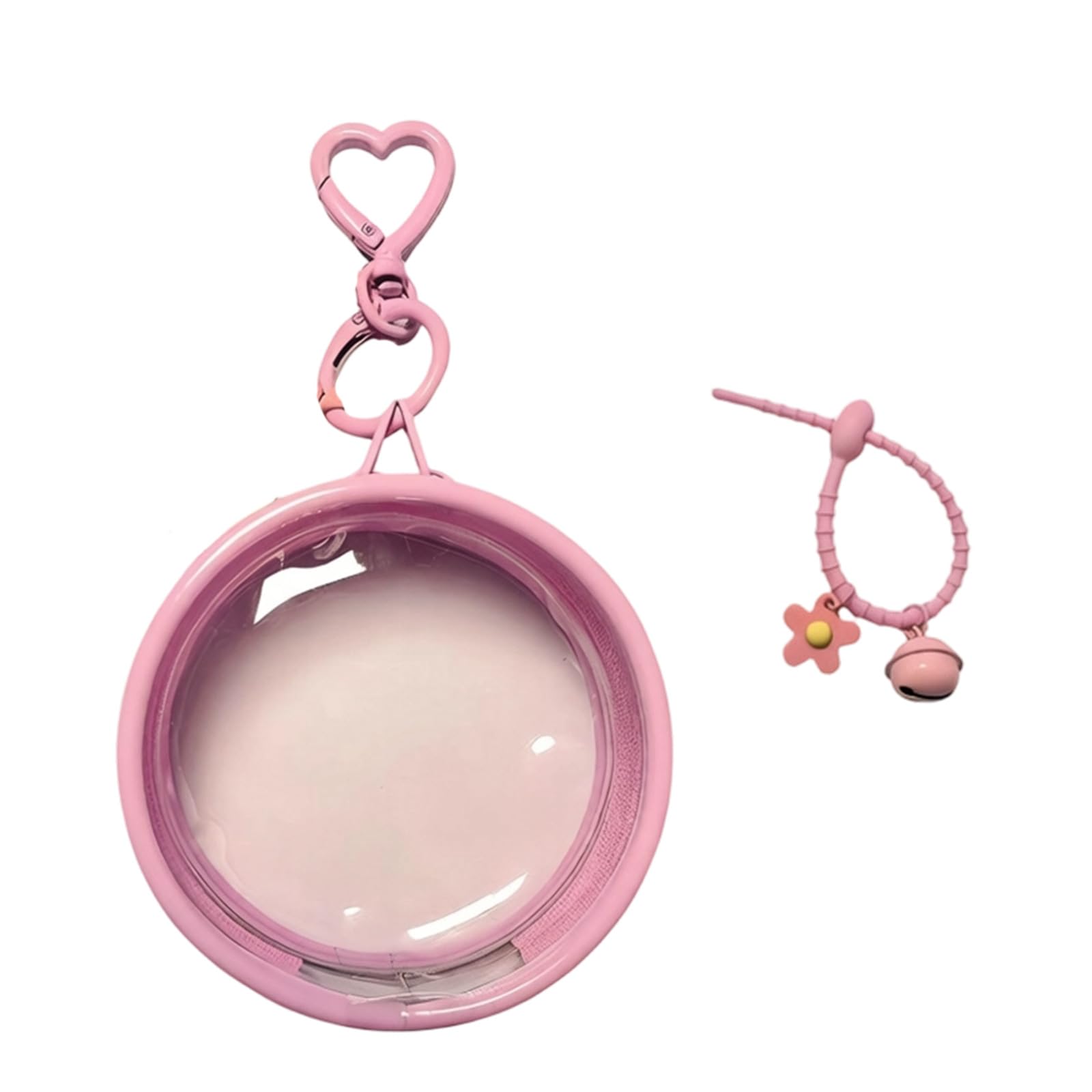 Qusinfc Sparkling Fastener Enclosure for Electronic Badges and Doll Storage Made From Strong PVC Compact Storage Case