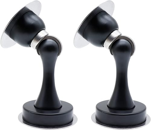 Ekris Tope magnético para puerta 2 unidades de acero inoxidable tapón magnético para puerta sin taladro con cinta autoadhesiva soporte resistente