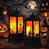 Farolillo de Halloween, decoración de otoño, vela de calabaza (sin batería)