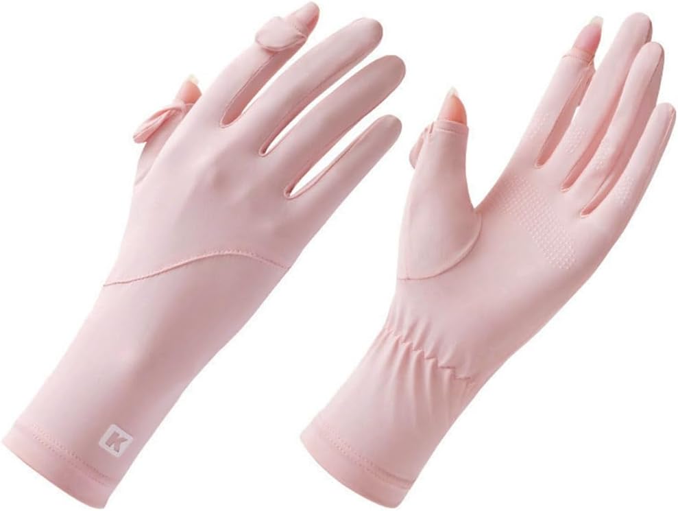 UPF 50+ Thin Sun UV Protection Driving Gloves for Women