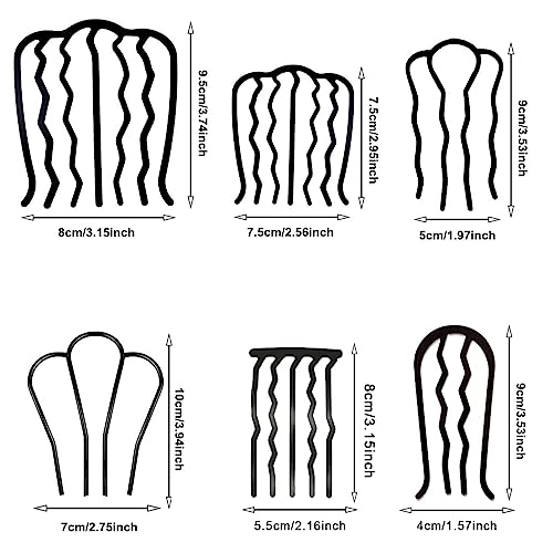 8 Peines Laterales para Cabello Vintage en Pack miniatura 4