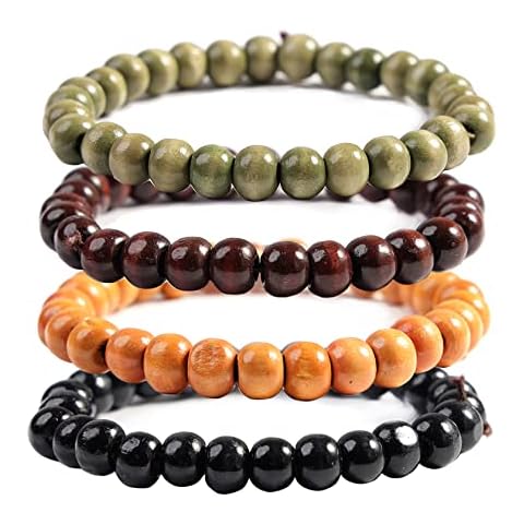 JJDreams Natural Wooden Beads Bracelet Set Cover