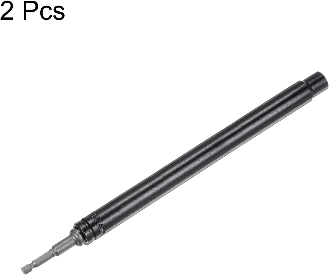 HARFINGTON 2pcs Extra Long Hollow Socket, 14mm x 300mm Deep Well Impact Nut Driver with Hex Shank Power Drill Adapter