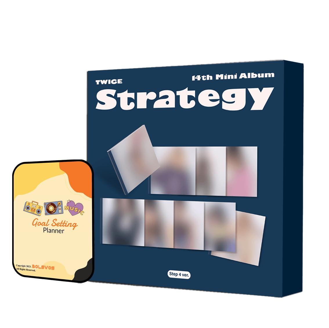 Bolsvos Step 4 Ver. (Digipack Random Ver.) Twice Album - Strategy +Pre Order Benefits+Bolsvos Exclusive K-Pop Giveaways Package