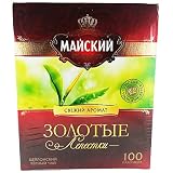 Maiski Chai Zolotye Lepestki schwarzer Ceylon Tee 3er Pack (3 x 100 Teebeutel) ...