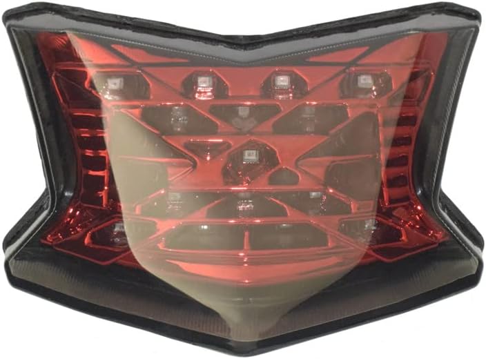 Luz trasera trasera Señales de giro de freno Luz LED integrada para Kawasaki Z650 Z900 Ninja 650 2017 2018 2019 2020 2021 (rojo)