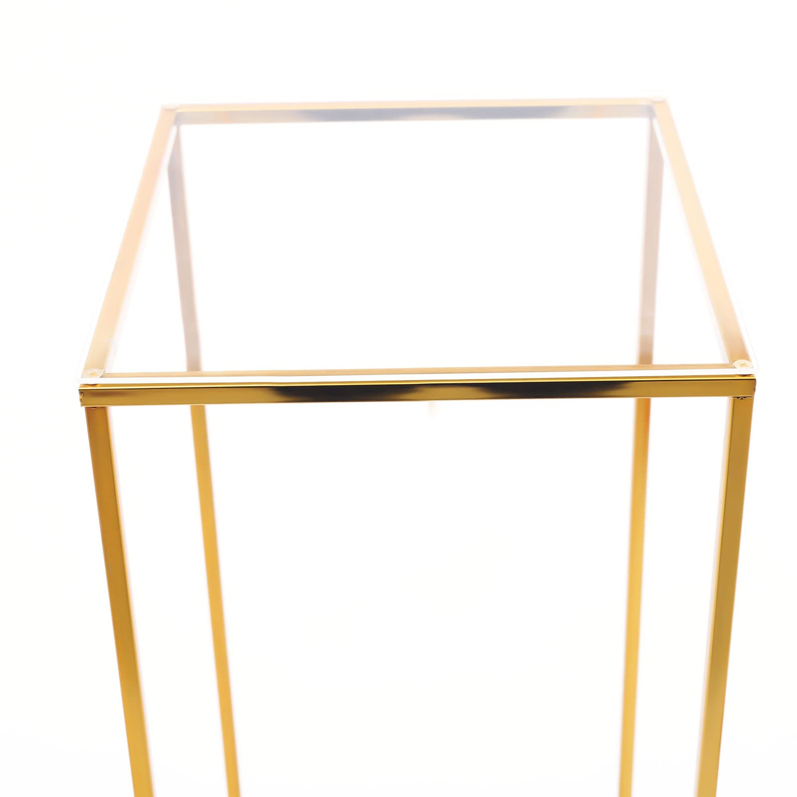 28 x 28 x 80 cm złoty stojak na kwiaty stojak metalowy stojak na kwiaty geometryczne elementy środkowe wazon na stoły
