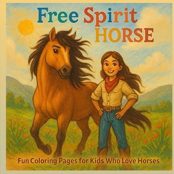 Free Spirit Horse : Fun Coloring Pages For Kids who Love Horses: ( cozy, bold and easy )