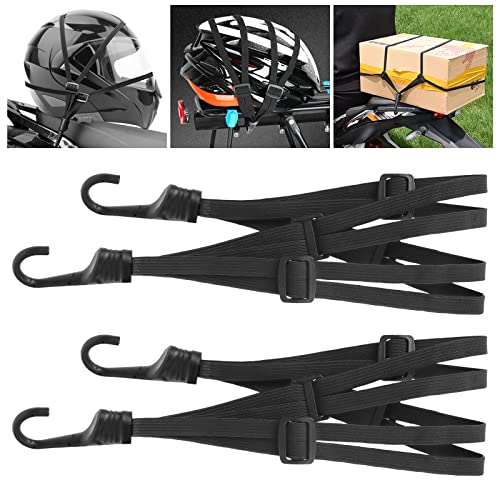 2 Pcs Sangle Bagage Elastique avec Crochets, Sangle à Bagages avec Crochet Double pour Moto, Corde Elastique pour Casque de Moto, Tendeurs Elastiqu en Nylon pour Vélo Casque de Moto Bagages(60-90cm)
