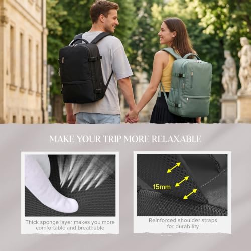 Hayayu Personal Item Travel Bag Frontier Airlines 18x14x8 Travel Backpack - 5